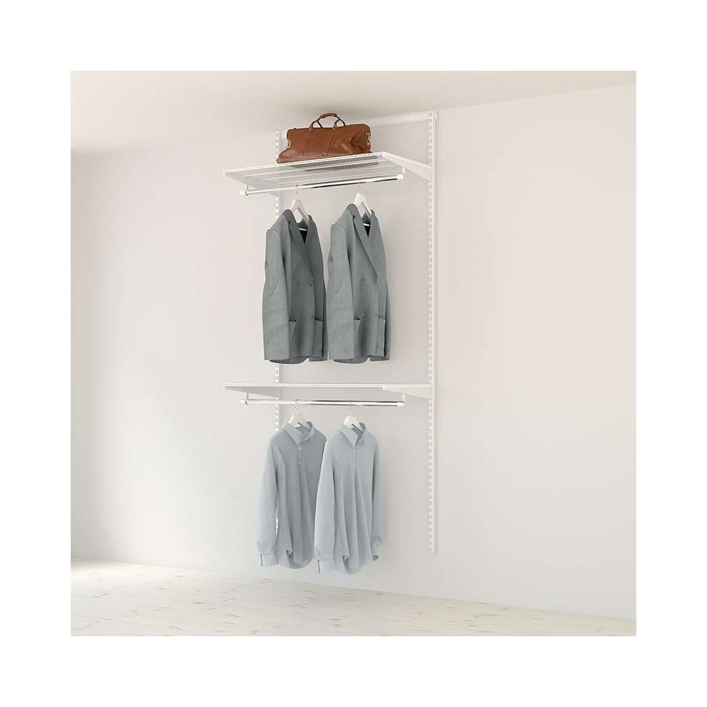 Kit Rangement Dressing Basic Elfa Blanc 90 Cm-Elfa