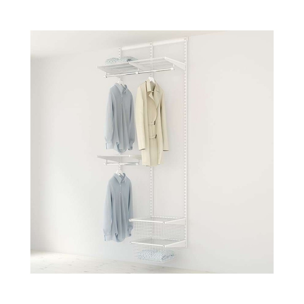 Kit Rangement Dressing Medium Elfa Blanc 90 Cm-Elfa