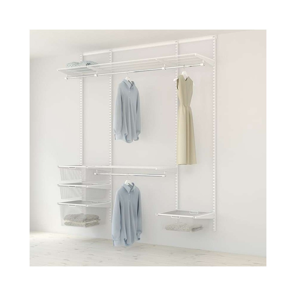 Kit Rangement Dressing Medium Elfa Blanc 180 Cm-Elfa