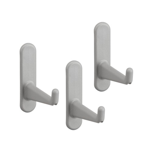 Le Lot 3 crochets droits courts gris Elfa ou pergboard sont des accessoires rangement très tendance et facile à installer