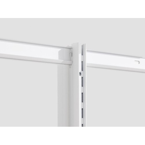 Lisse de suspension 1248 mm Blanc Mat avec profil Elfa