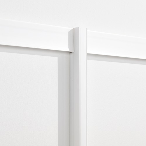 Lisse de suspension 1248 mm Blanc Mat avec cache lisse et profil Elfa