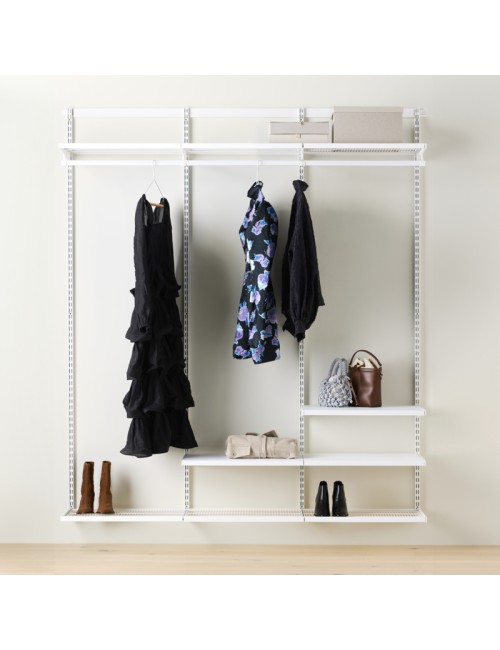 Garde-robe Décor+  Elfa : 180 cm Mat Blanc – Rangement élégant